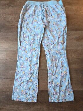 Vintage Y2K Disney Store Winnie the Pooh Eeyore Christmas Flannel Pajama pants